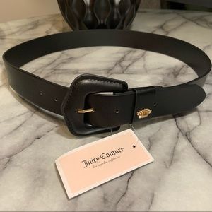 Juicy Couture Faux Leather Black Belt, S/M/L/XL